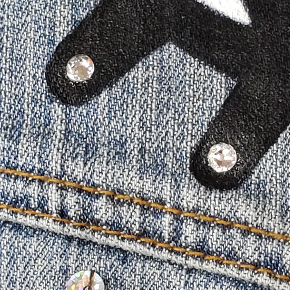 Evil Eye Denim Jacket Vest - Customized - Picture 12 of 16